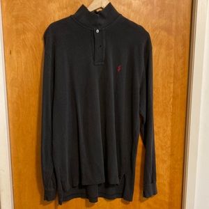 Black XL polo shirt, long sleeve, by Ralph Lauren
